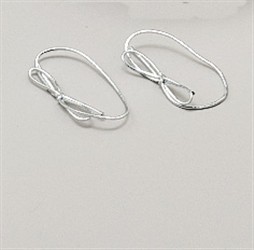 6" Silver Metallic Stretch Loops W/Bow